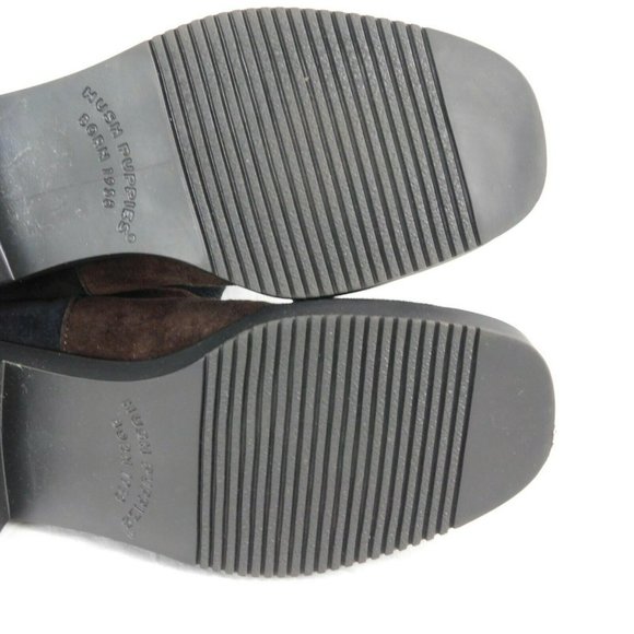 Vintage-NWOT Hush Puppie Black/Brown Boots Size 7 - Picture 7 of 9